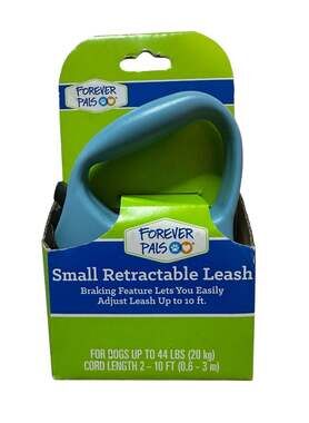 Forever Pals Small Retractable Dog Leash 10 ft for Dogs up to 44 lbs